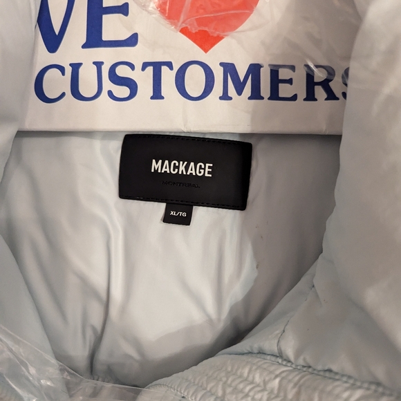 Mackage Tessy Puffer Jacket in Light Blue Size XL Rent The Runway - Picture 5 of 9